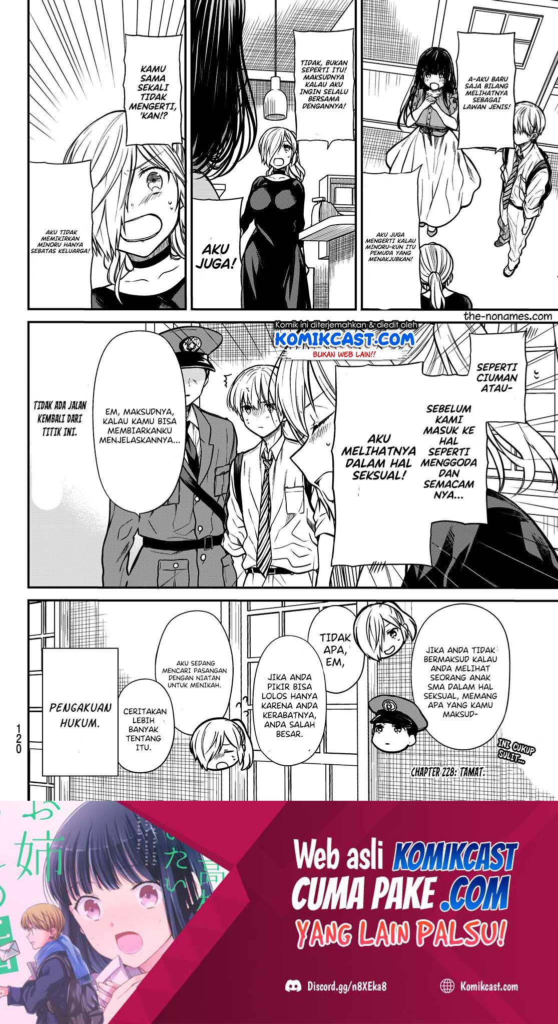 Danshi Koukousei wo Yashinaitai Onee-san no Hanashi Chapter 228 Bahasa Indonesia